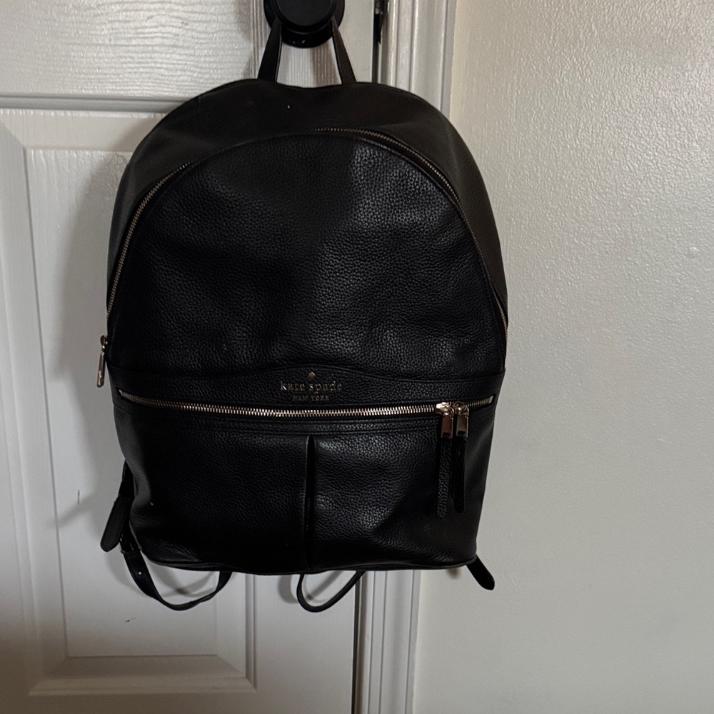 Black Leather Kate Spade Backpack
